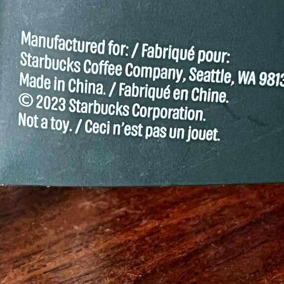 Starbucks Coffee 2023 Ceramic Christmas Ornament Red To-Go Mini Cup in Package - Picture 8 of 9